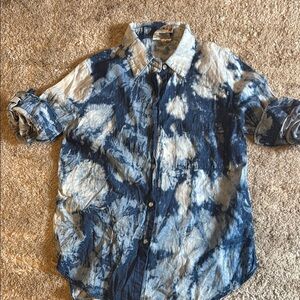 🍍MIMI CHICA TIE DYED PEARL SNAP LONG SLEEVE 🍍SZ SM🍍Pit to pit 19”🍍length 26”🍍